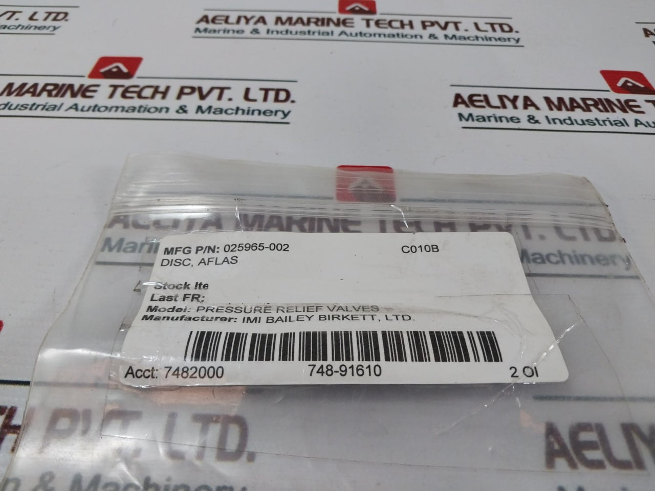 Imi Bailey 025965-002 Pressure Relief Valve