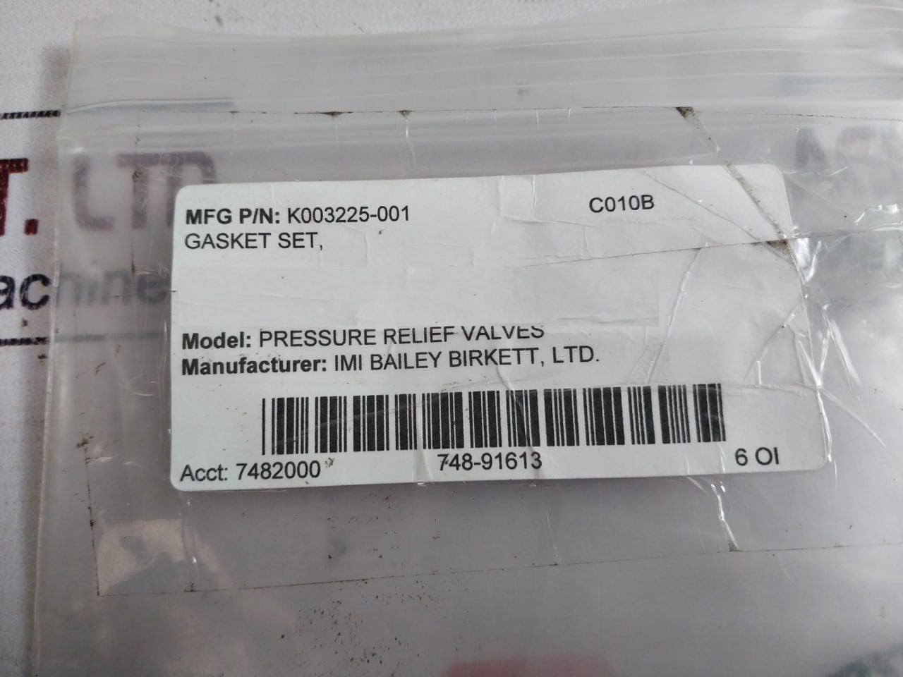 Imi Bailey Birkett K003225-001 Gasket Set