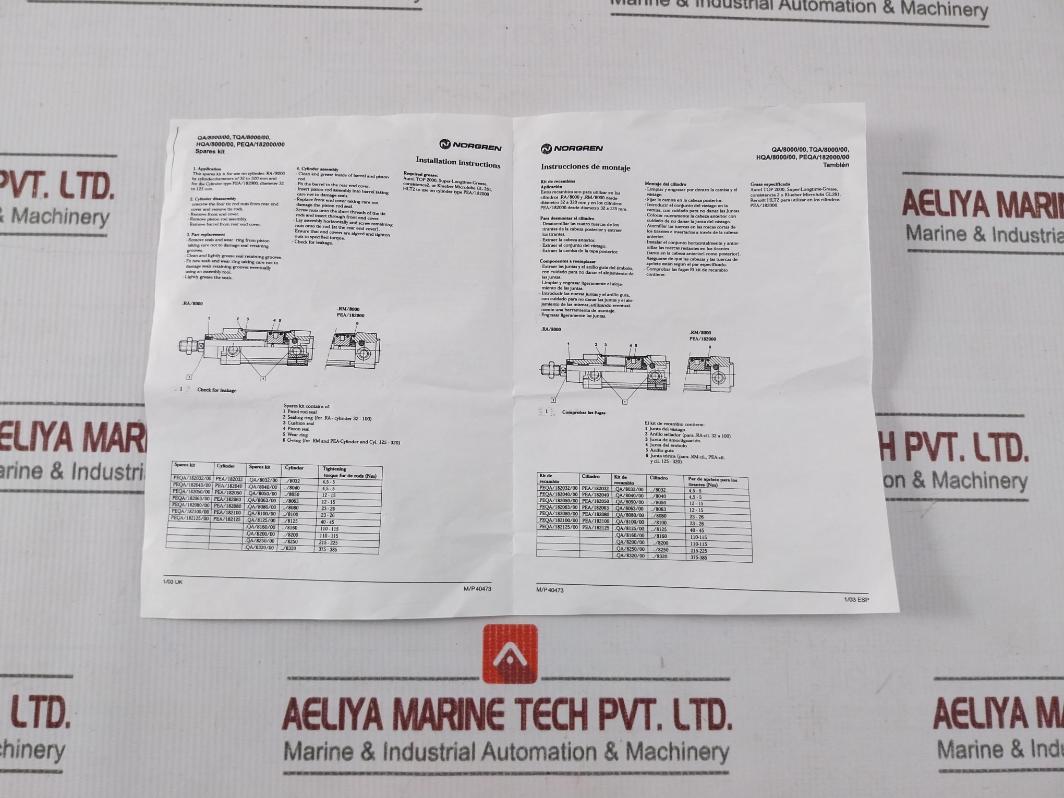 Imi Norgren Pneumatic Cylinder Seal Spares Kit