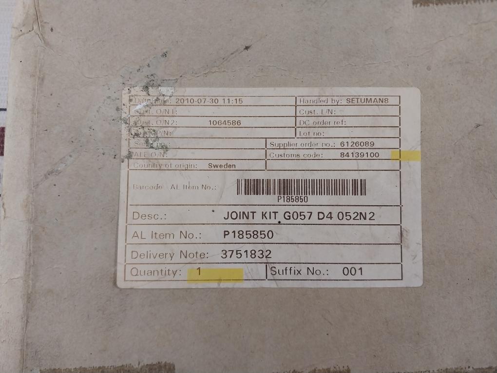 Imo Pump D4 052 K2 Lvbp G246 Gasket Joint Kit D4 052X1 D556