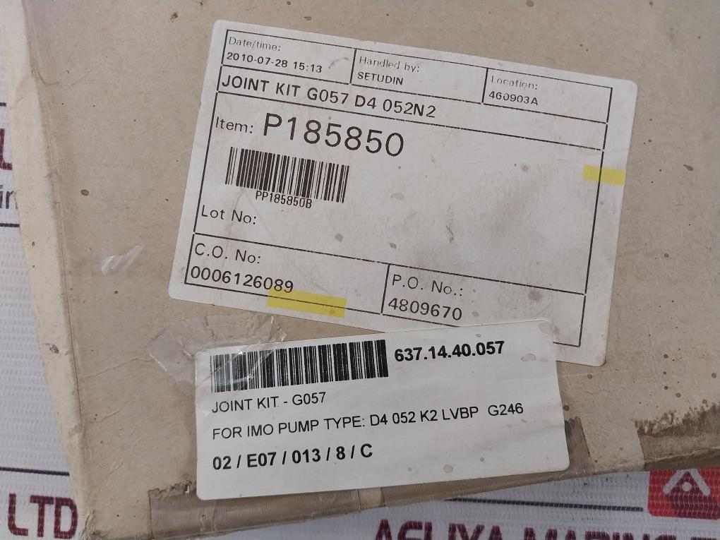Imo Pump D4 052 K2 Lvbp G246 Gasket Joint Kit D4 052X1 D556