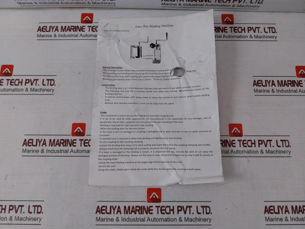 Impa 330752 Portable Fire Hose Binding Machine Chrome Vanadium 10Mm Set