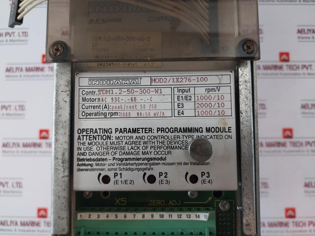 Indramat Tdm 1.2-050-300-w1-220 A.C Servo Controller Drive Mod2/1X276-100