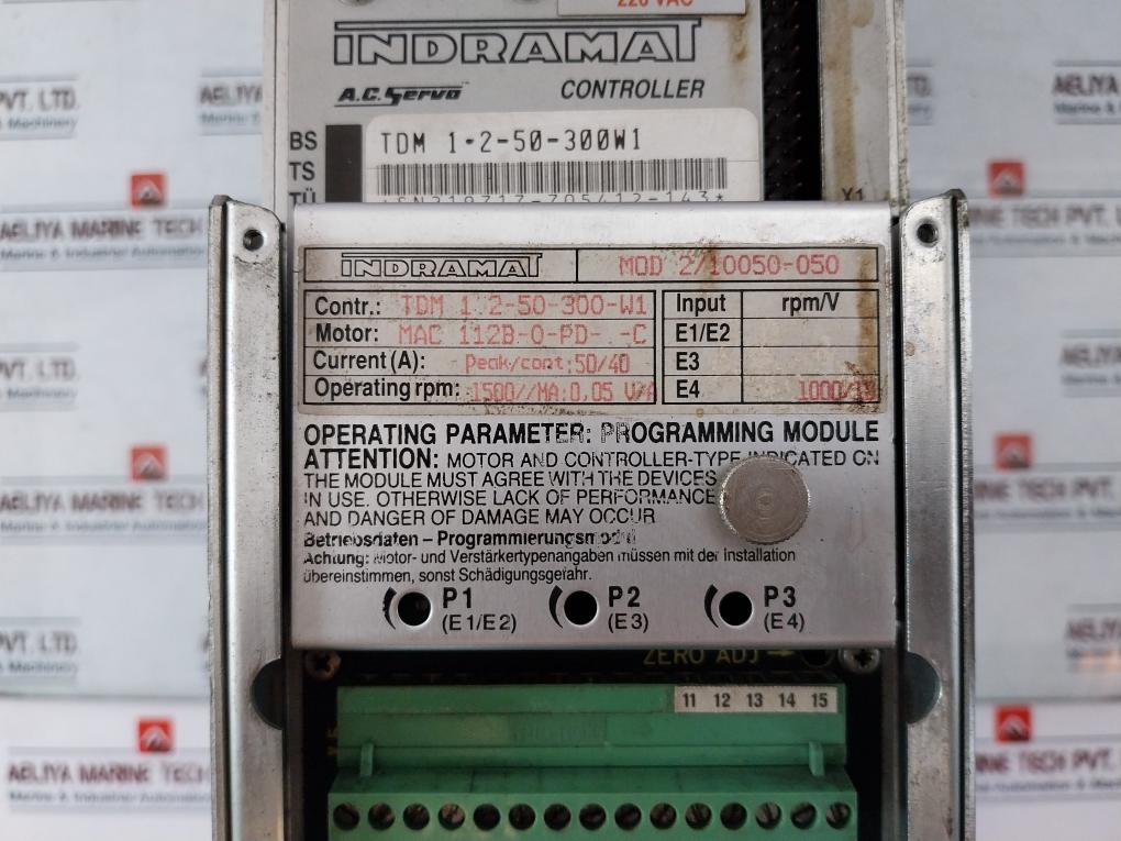 Indramat Tdm 1.2-50-300-w1 Ac Servo Controller 1500 Ma 0,05 V/A