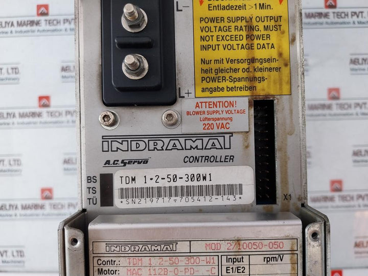 Indramat Tdm 1.2-50-300-w1 Ac Servo Controller 1500 Ma 0,05 V/A