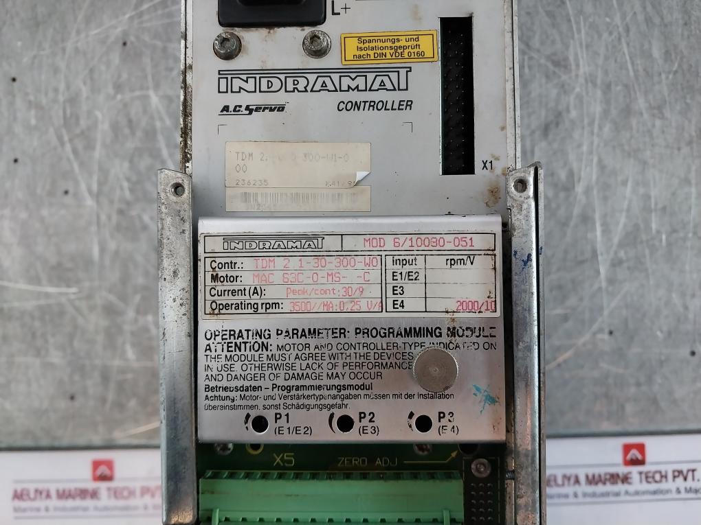 Indramat Tdm 2.1-030-300-w1-000 Ac Servo Controller 3500 Ma: 0,25 V/a