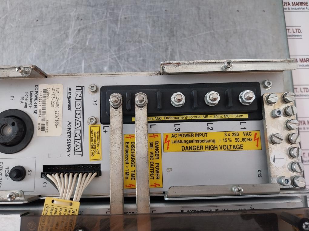 Indramat Tdm 3.2-030-300-w1 Ac Servo Controller Drive 220 Vac 50-60Hz