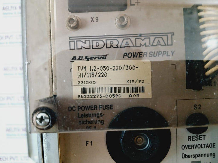 Indramat Tvm 1.2-050-220/300-w1/115/220 Ac Servo Drive + Power Supply