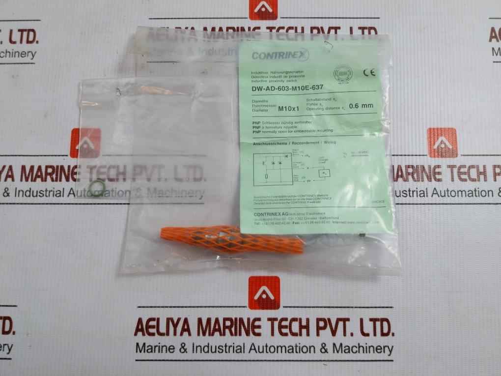 Inductive Proximity Sensor 10-30 Vdc Part No Dw-ad-603-m10E-637 Contrinex