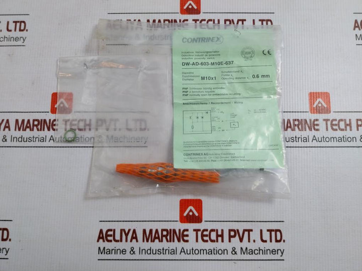 Inductive Proximity Sensor 10-30 Vdc Part No Dw-ad-603-m10E-637 Contrinex