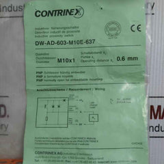 Inductive Proximity Sensor 10-30 Vdc Part No Dw-ad-603-m10E-637 Contrinex