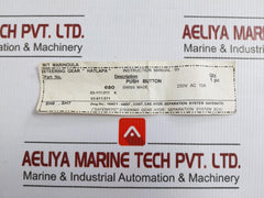 Industrial Pushbutton 250Vac/10A Part No 03-111.011 Eao