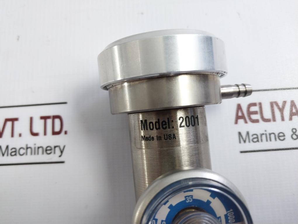 Industrial Scientific 2001 Pressure Gauge With Clear Flex 60 Tubing 0-70 Bar