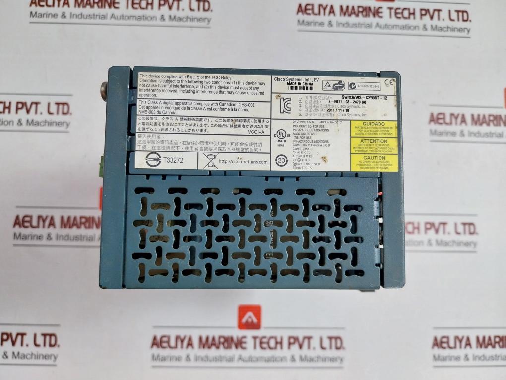 Industrial Switch -40C To 60˚C Ws-c2955T-12 Cisco 24V --- 1.5 A
