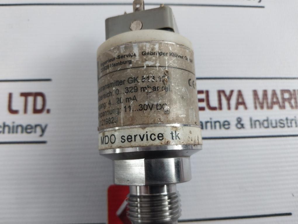 Ingenieur-service Gebruder Kluver 21219829 Pressure Transmitter Gk 813.121