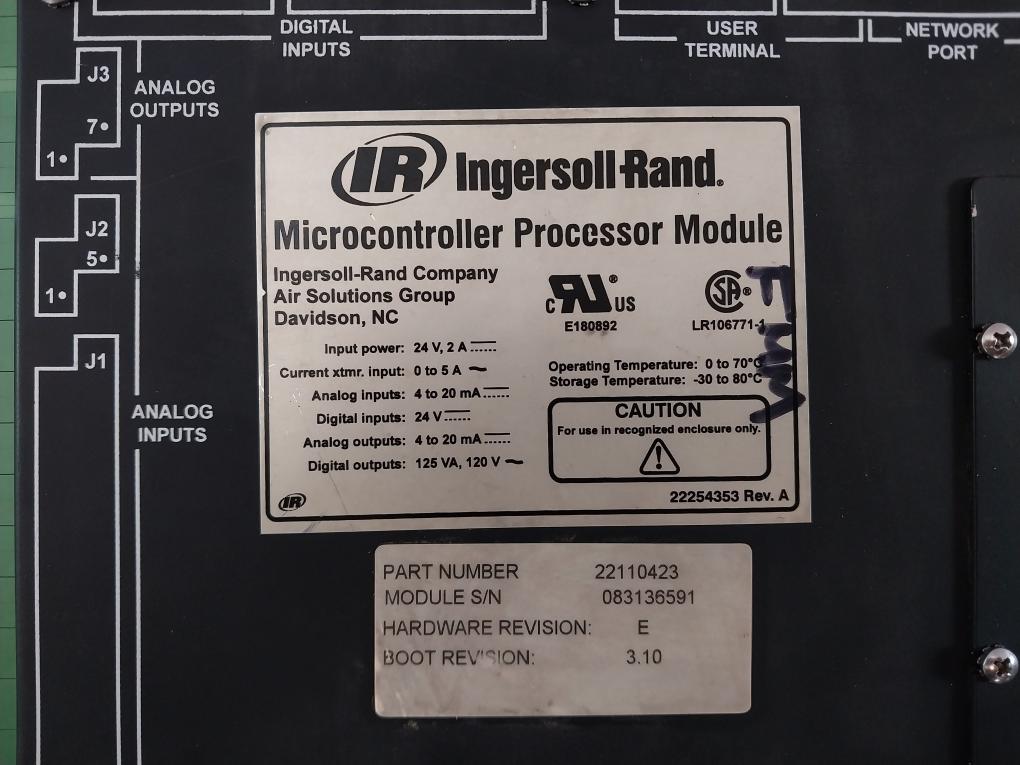 Ingersoll-rand 22110423 Microcontroller Processor Module