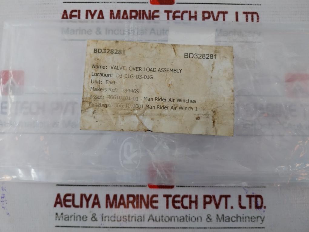 Ingersoll-rand 28446S Delta P Overload Valve