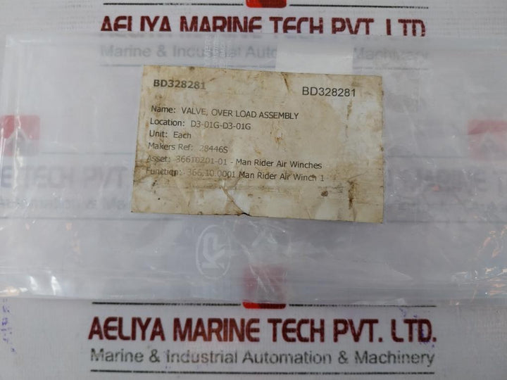 Ingersoll-rand 28446S Delta P Overload Valve
