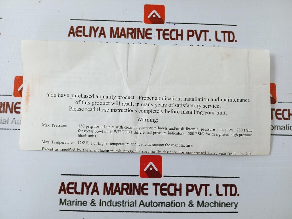 Ingersoll-rand 8848-w1-150 Liquidator 1”, Max Pressure 150 Psi