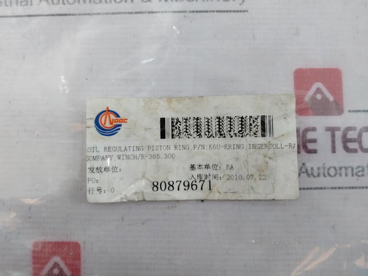 Ingersoll-rand K6U-kring Oil Regulating Piston Ring