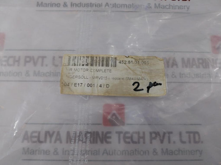 Ingersoll-rand Sm4aman Reversible Air Motor 90 Psig