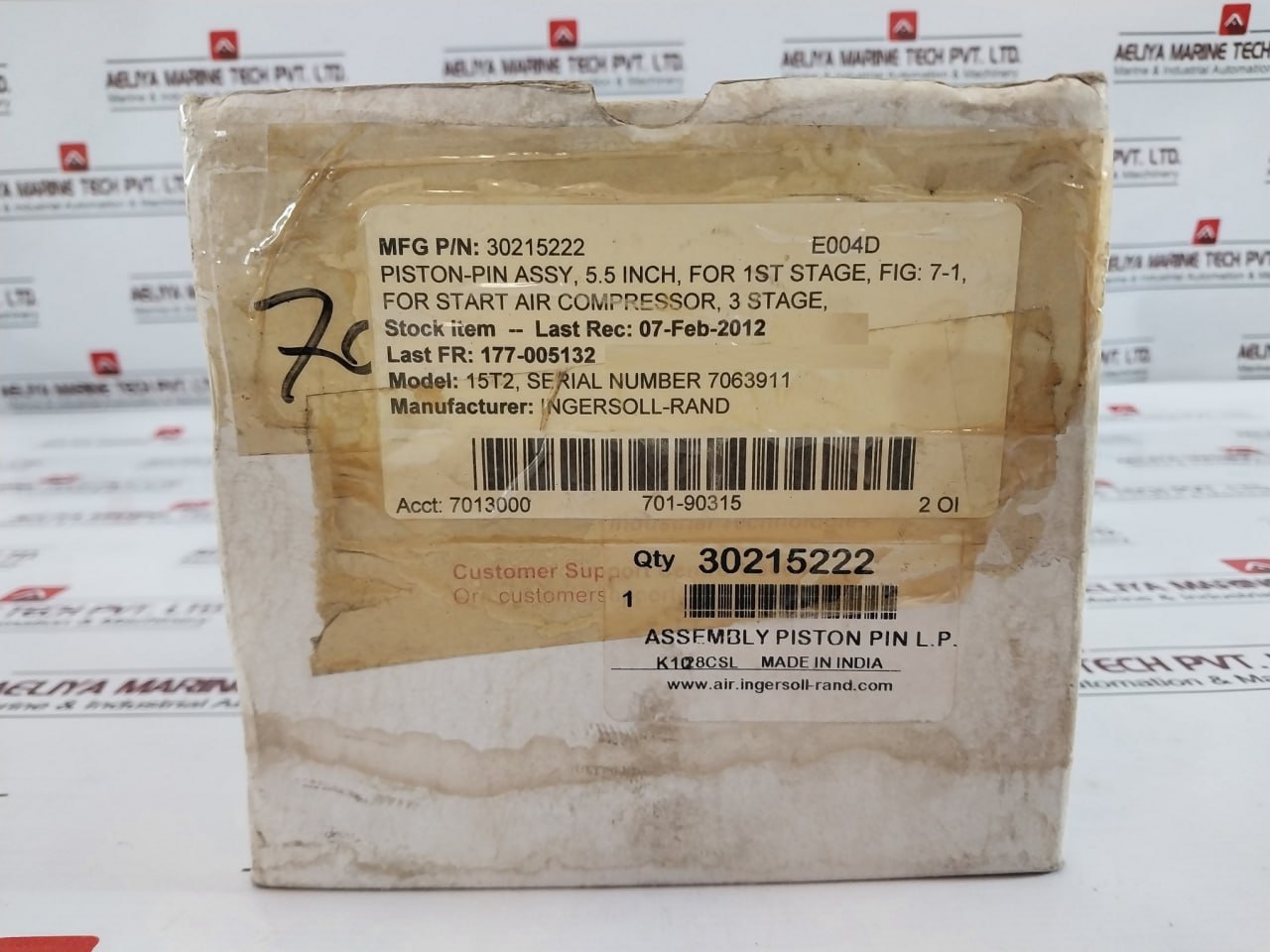 Ingersoll Rand 30215222 Piston-pin Assembly 5.5 Inch For Start Air Compressor