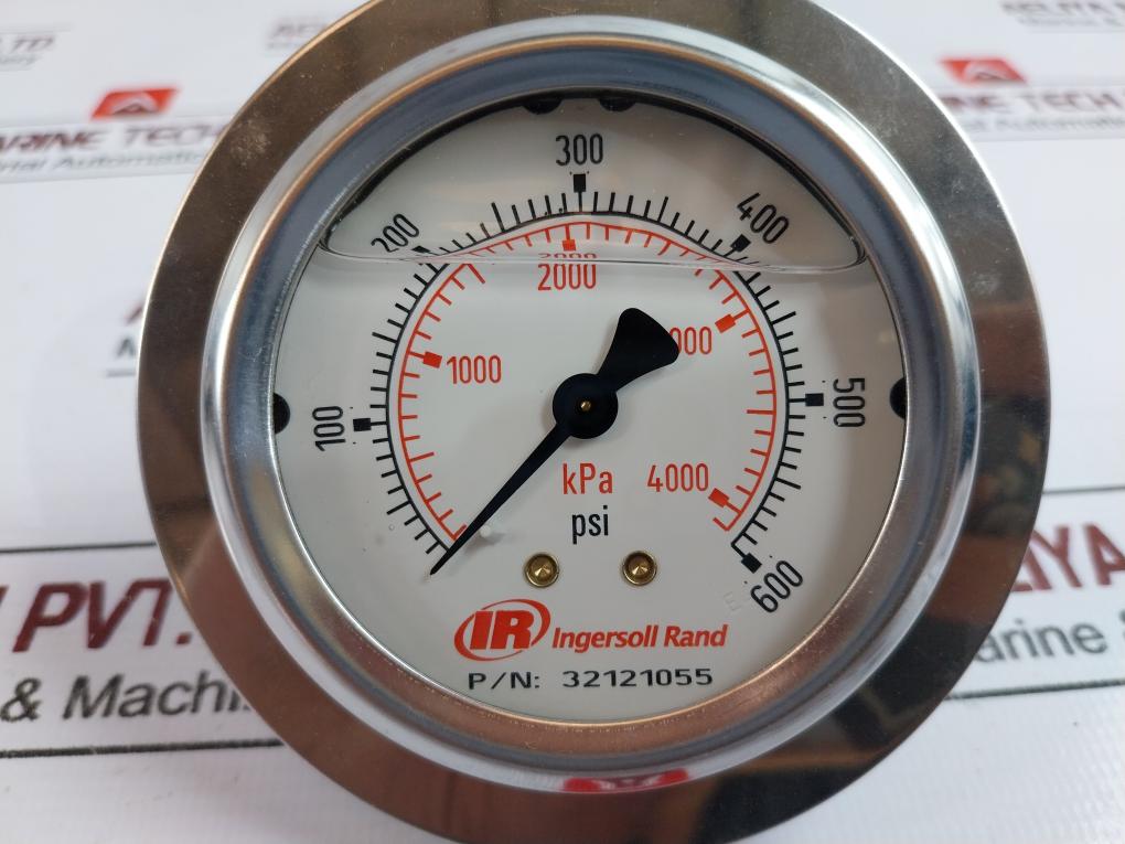 Ingersoll Rand 32121055 Pressure Gauge With Bracket 0-4100 KPA ID: 315.304.0009