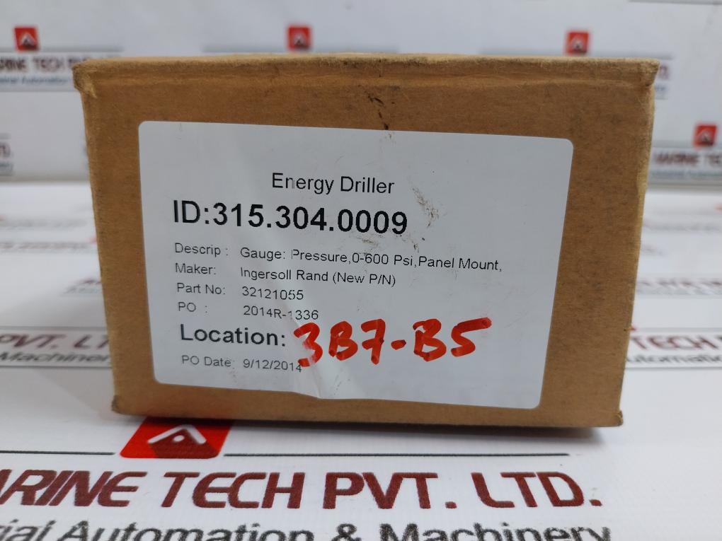 Ingersoll Rand 32121055 Pressure Gauge With Bracket 0-4100 KPA ID: 315.304.0009