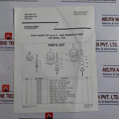 Ingersoll Rand 32133951 Plate , Spring , Top/Bottom Airhead, Valve/Gasket Kit