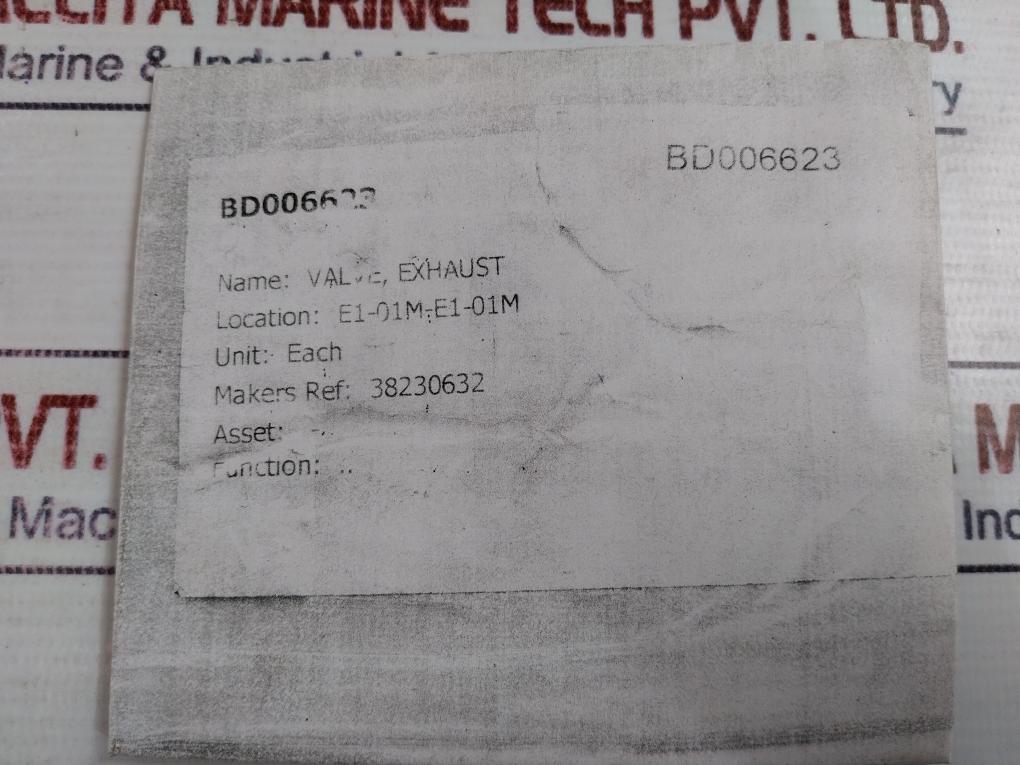 Ingersoll Rand 38230632 Exhaust Valve Superlok 316 Sng