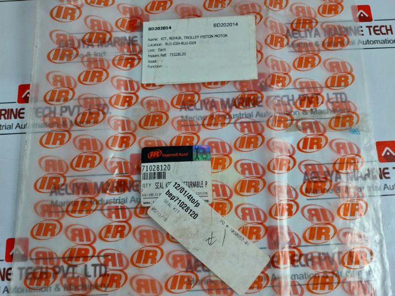 Ingersoll Rand 71028120 Seal Repair Kit For Piston Air Motor Rm110 139-911