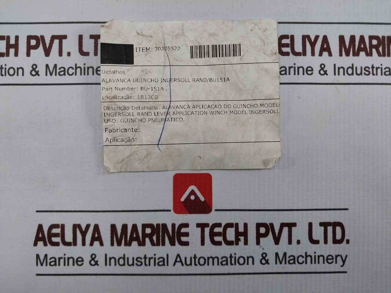 Ingersoll Rand Bu-151A Lever For Pneumatic Winch 30205522