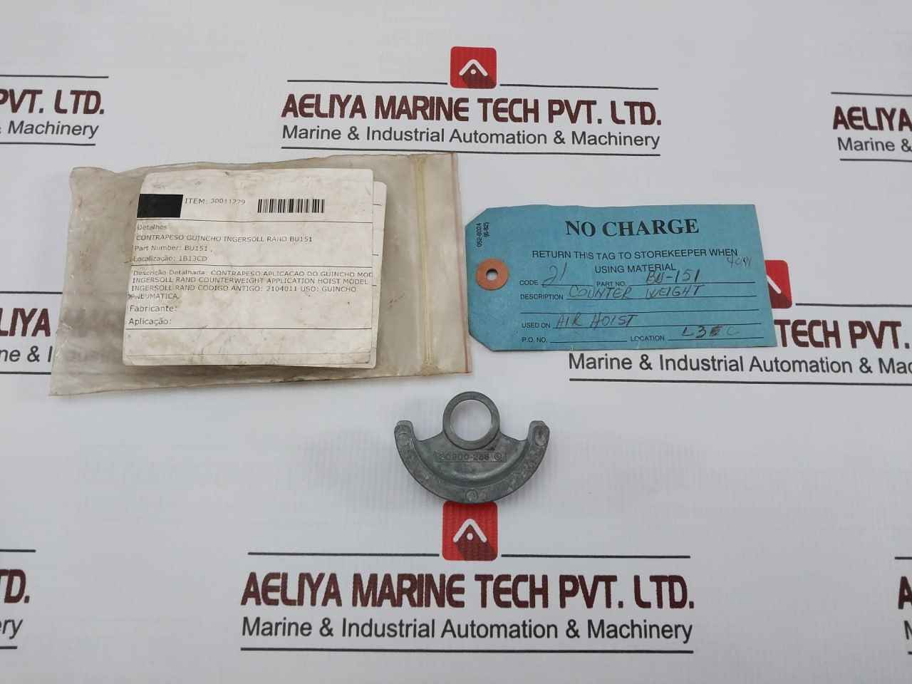 Ingersoll Rand Bu151 Counterweight For Pneumatic Air Hoist Winch