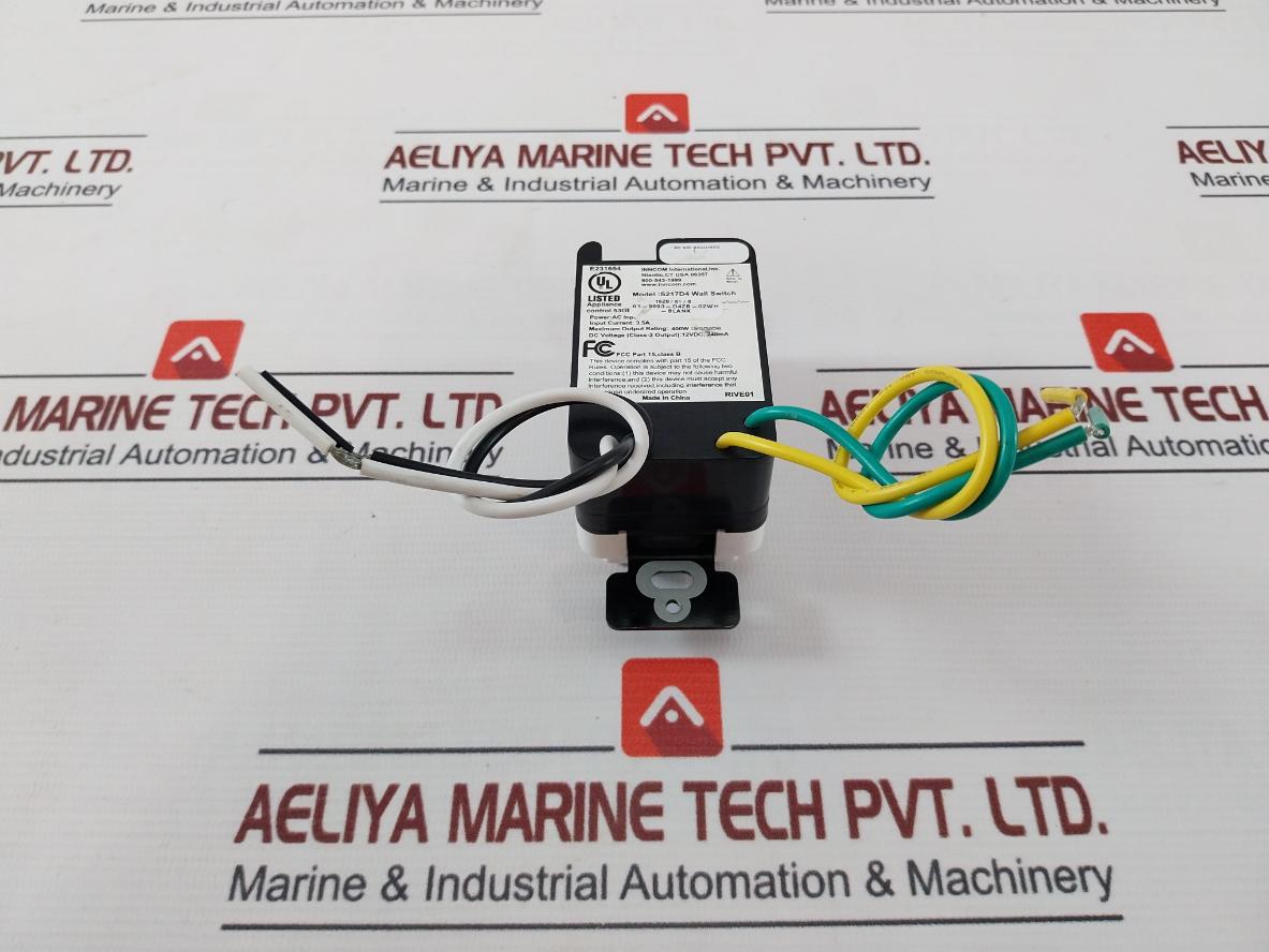 Inncom S217D4 Wall Switch 01-9993-d4Zb-02Wh-blank 12Vdc 240Ma 3.5A