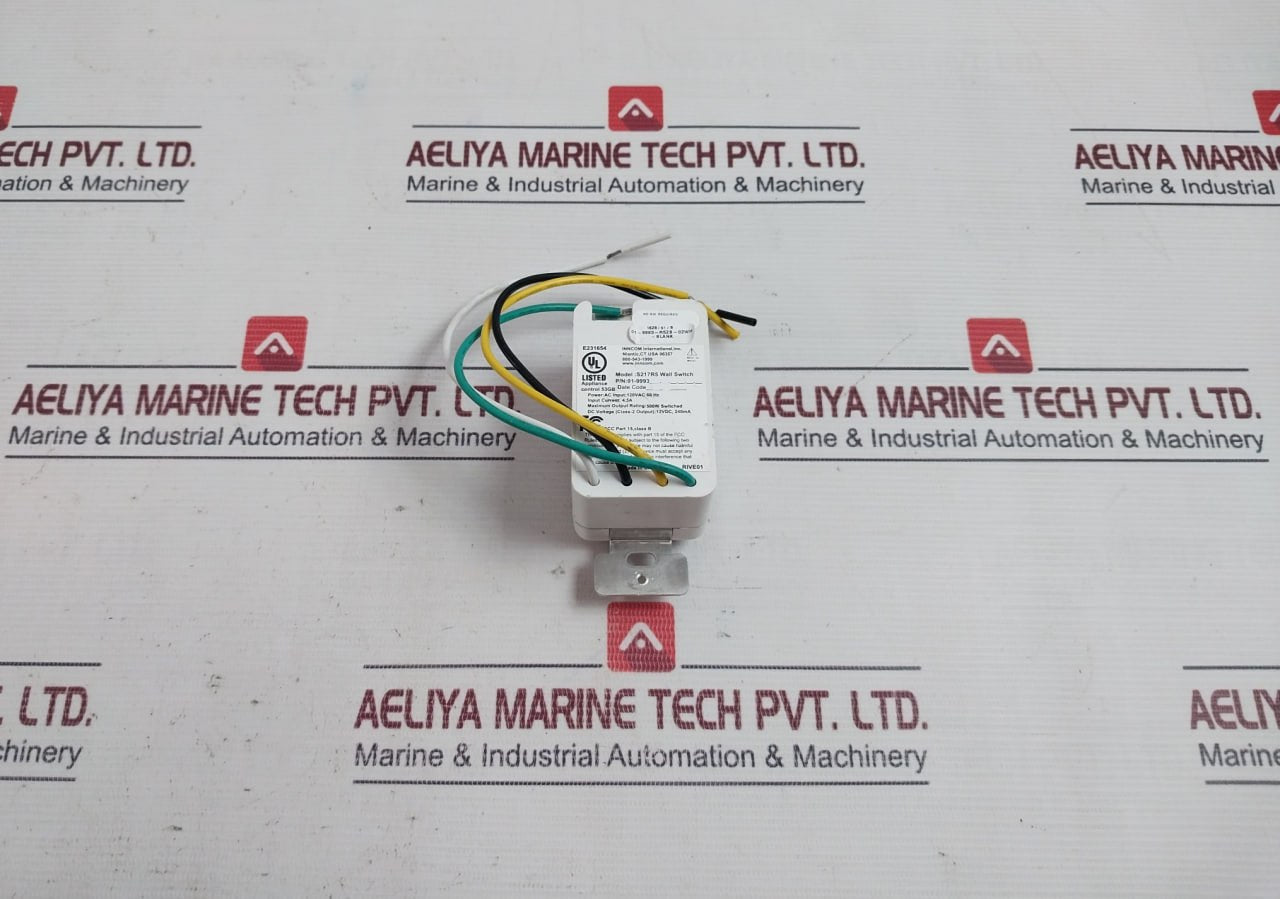 Inncom S217R5 Wall Switch 4.5A 120Vac 60Hz E231654