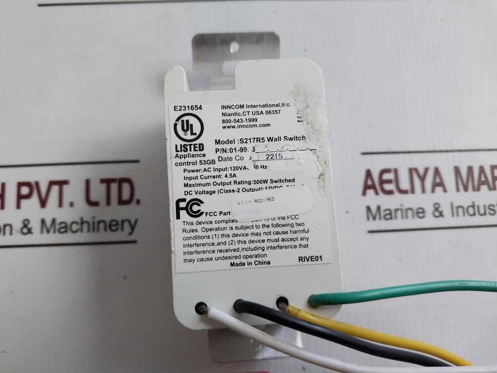 Inncom S217R5 Wall Switch Module 120Vac 60Hz 4.5A 500W