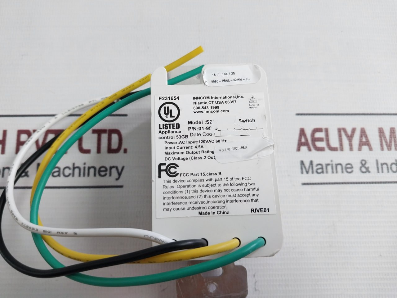 Inncom S2 Wall Switch 120Vac 60Hz