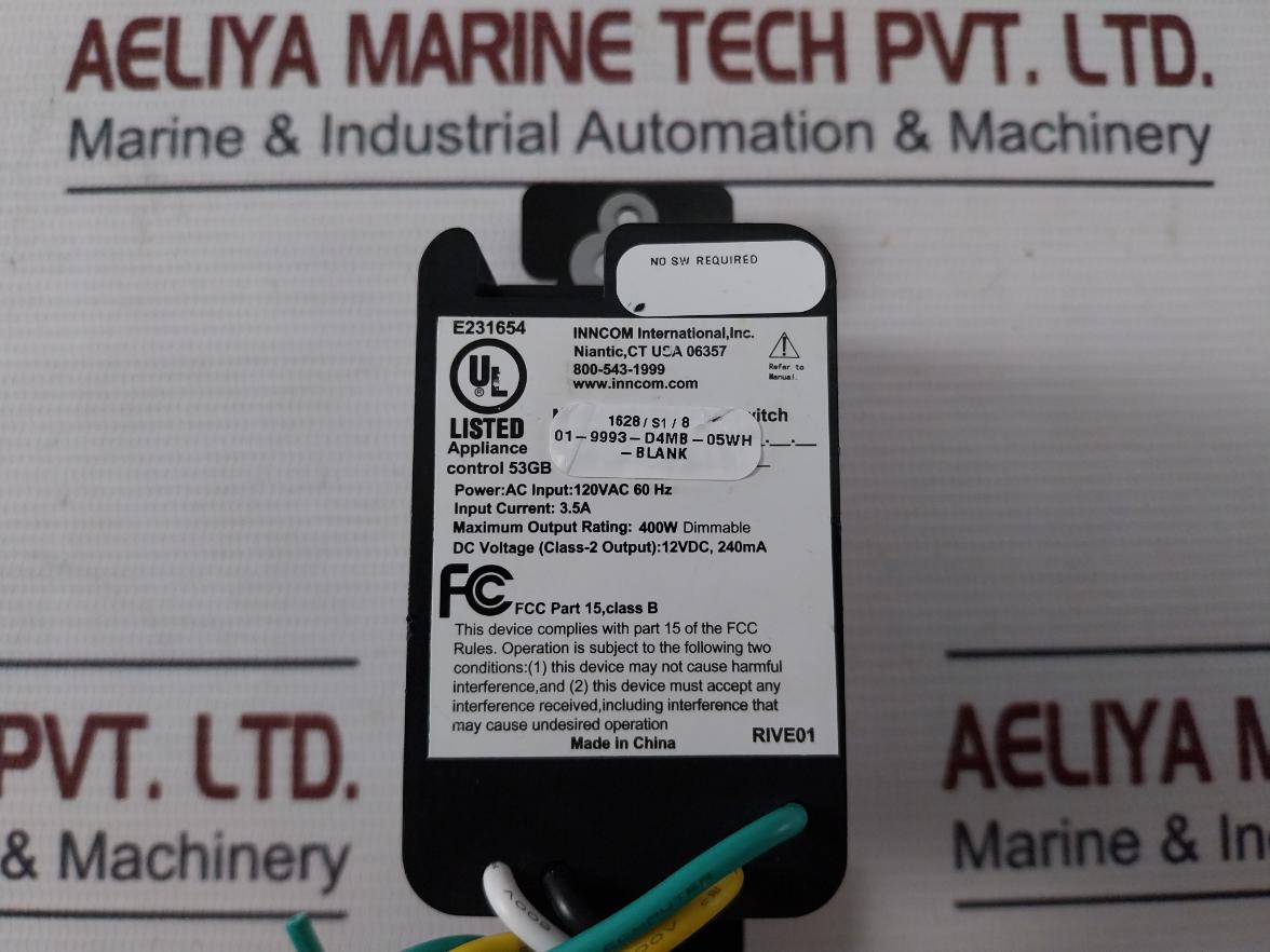 Inncom Wall Switch 120Vac 60Hz 3.5A 400 W