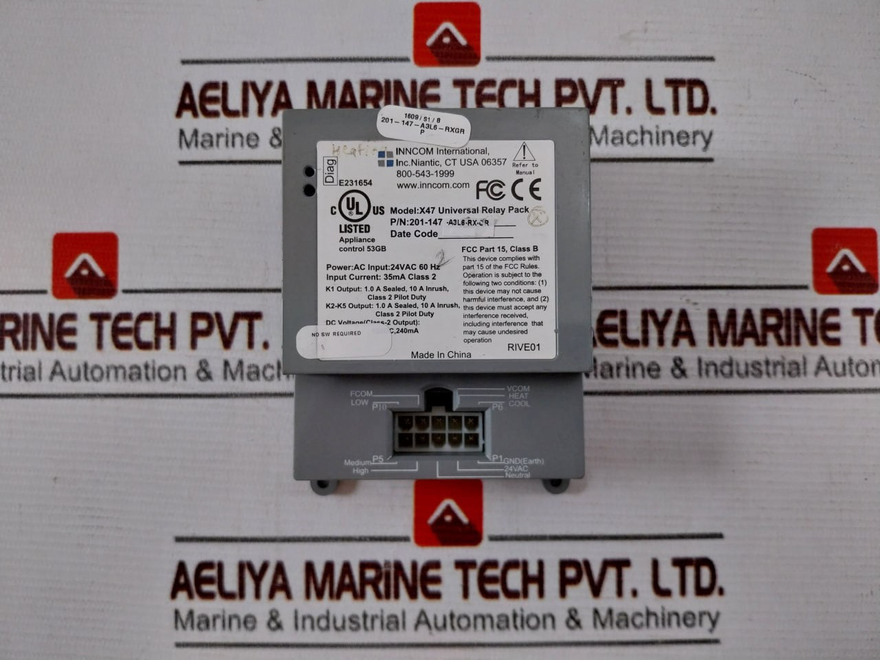 Inncom X47 Universal Relay Pack 201-147-a3L6-px-gr 24Vac 60Hz 35Ma 12Vdc, 240Ma