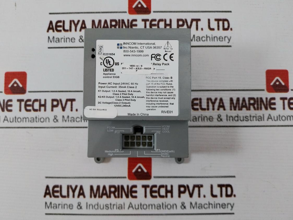 Inncom X47 Universal Relay Pack 201-147-a3L6-px-gr 24Vac 60Hz 35Ma 12Vdc, 240Ma