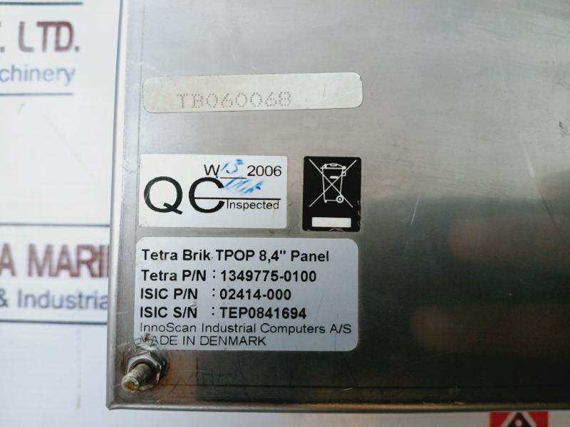 Innoscan Industrial Ipc-h Panel Pc Computer A/s Tetra Brik Tpop 8,4” Screen