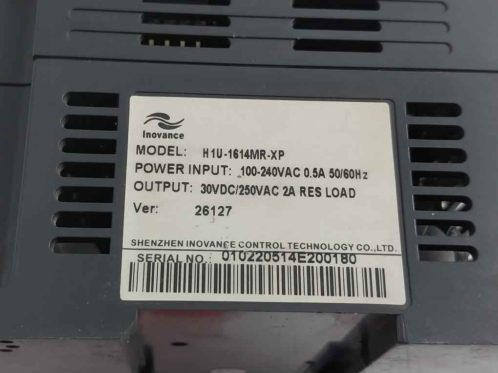 Inovance H1U-1614Mr-xp Programmable Logic Controller 100-240Vac 0.5A 50/60Hz