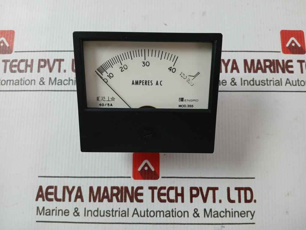 Instrumentos Eletricos Engro 355 Analog Ac Ampere Panel Meter 0–40/200Amp