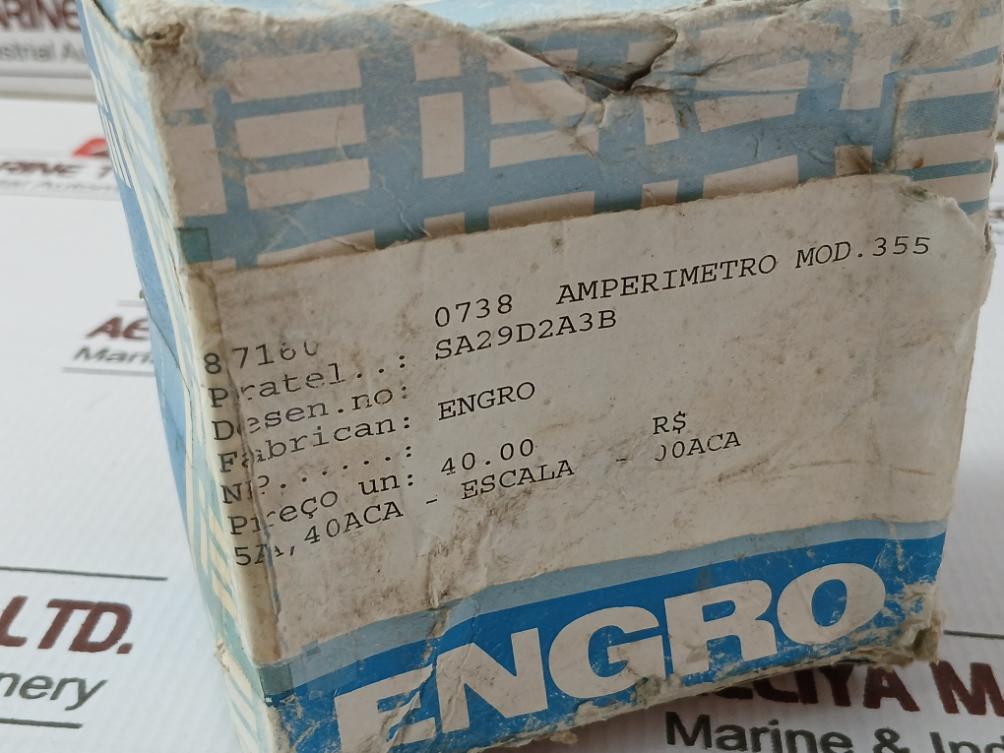 Instrumentos Eletricos Engro 355 Dc Amperemeter 0-40A