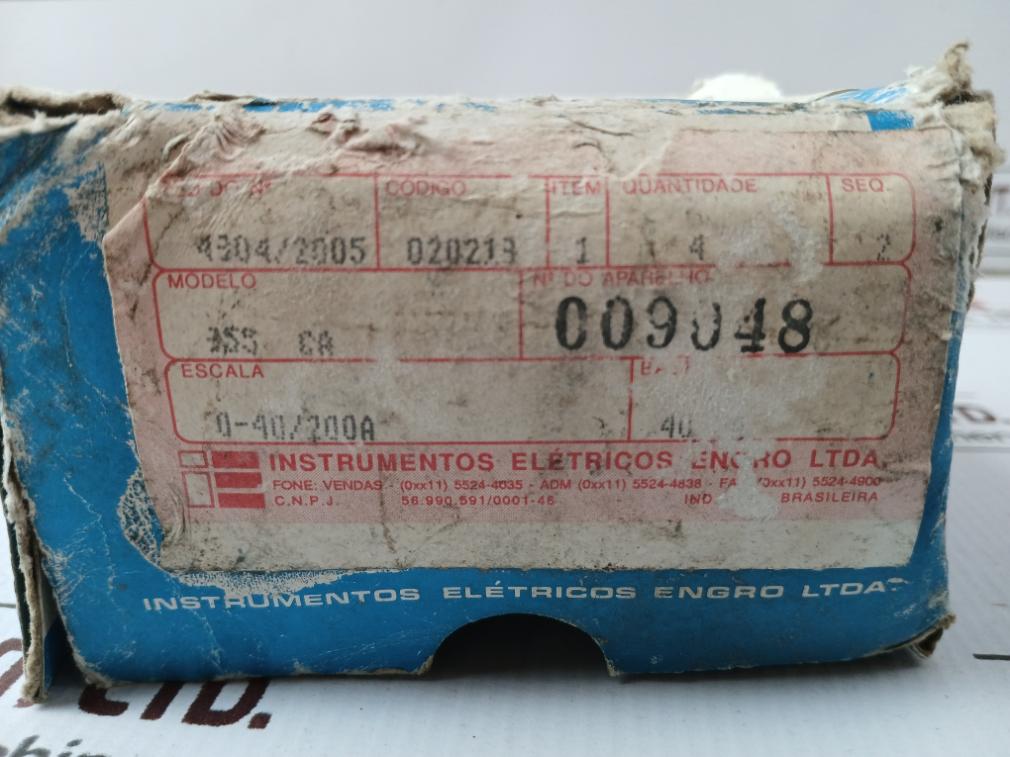 Instrumentos Eletricos Engro 355 Dc Amperemeter 0-40A