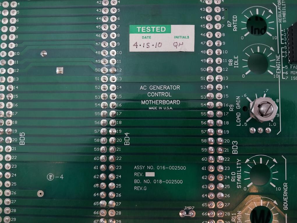 Integrated Power System 016-002500 Ac Generator Control Motherboard