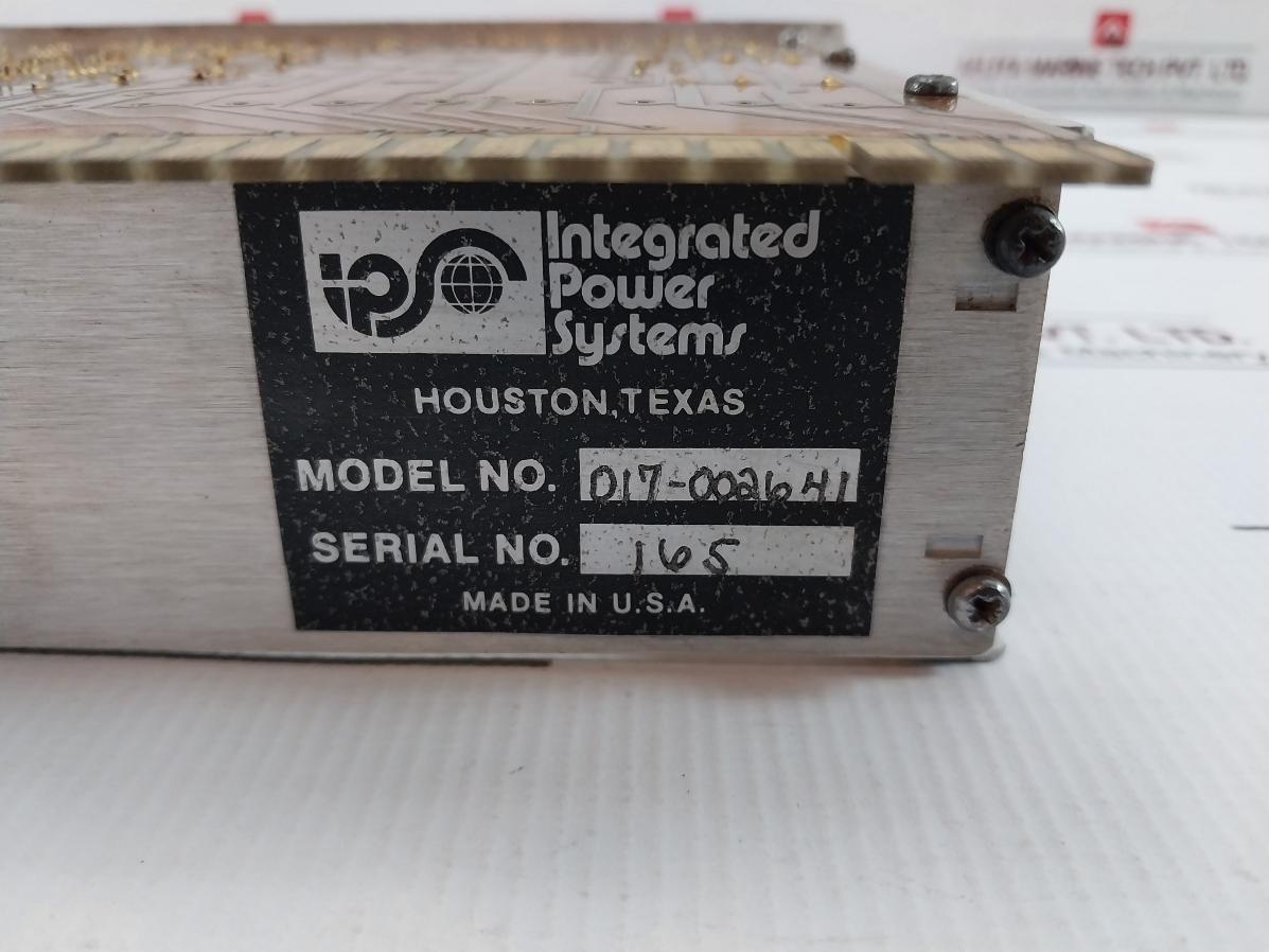 Integrated Power Systems 017-002641 Engine Alarm Module 016-002640 Rev A