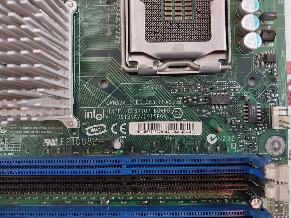 Intel D915Gav/D915Pgn Desktop Motherboard C64142-403 Lga775 E217196 Ctml-1