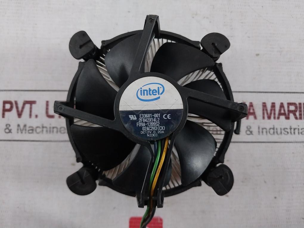 Intel E33681-001 Desktop Heatsink &; Cooling Fan Assembly Dc12V 0.20A 02Ac2H3