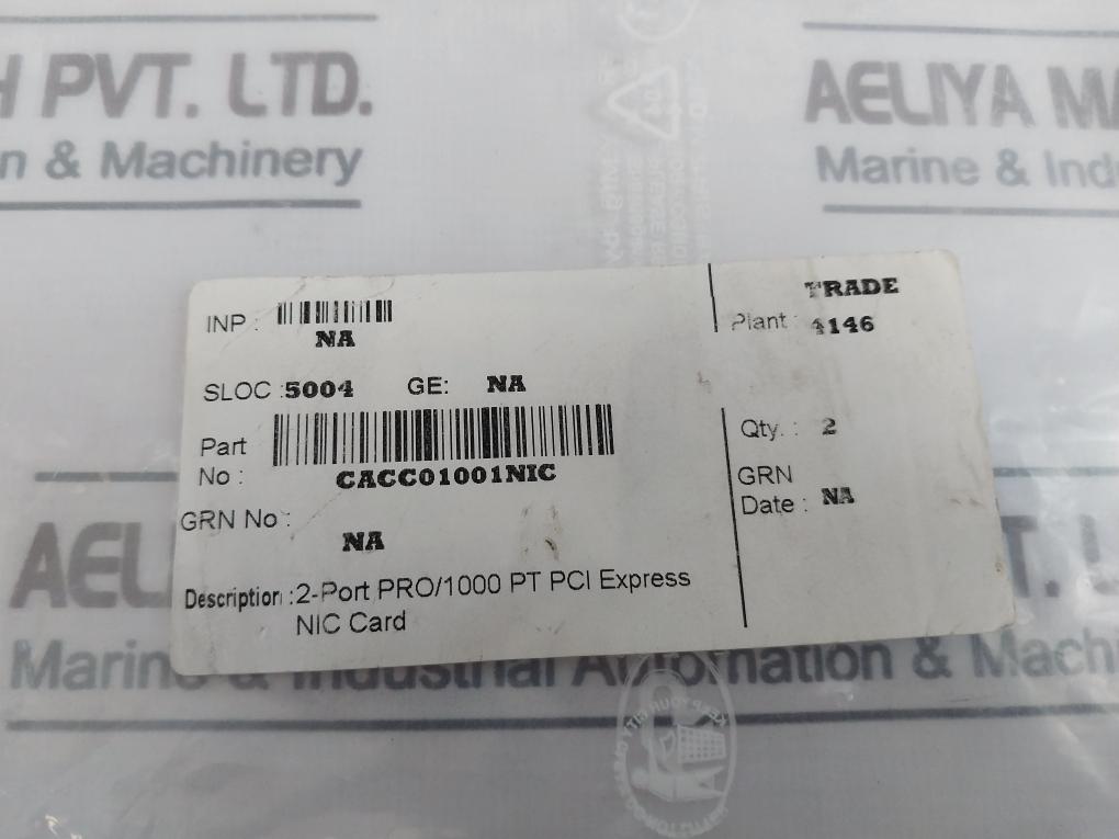 Intel Expi9402ptblk 2-port Pro/1000 Pt Dual Port Pci Express Nic Card